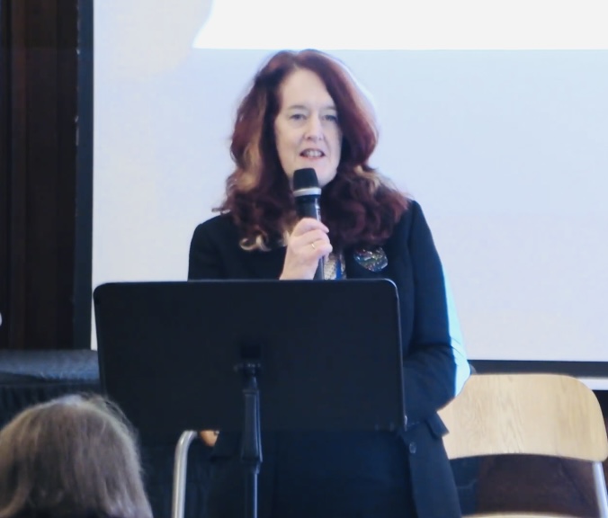 Maggie Gordon-Walker speaking at an event